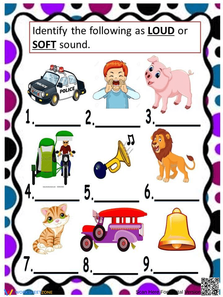 Sounds Exploration: Identifying Loud or Soft Sounds - Page 1