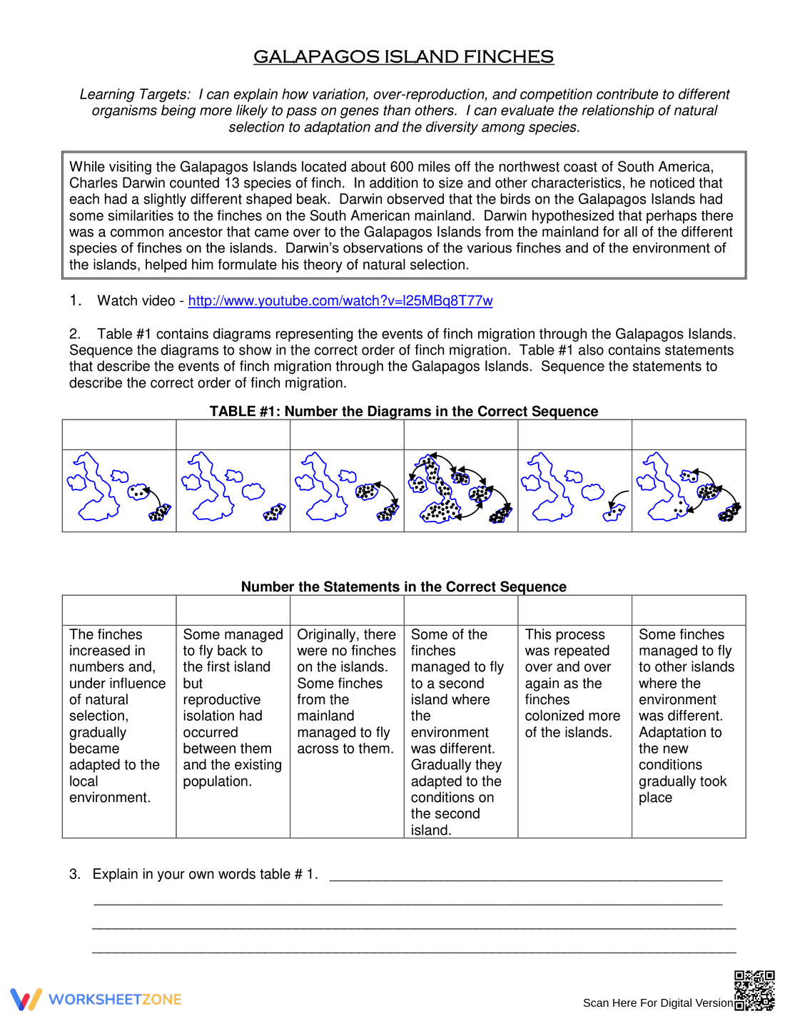 Exploring Darwin's Finches - Page 1