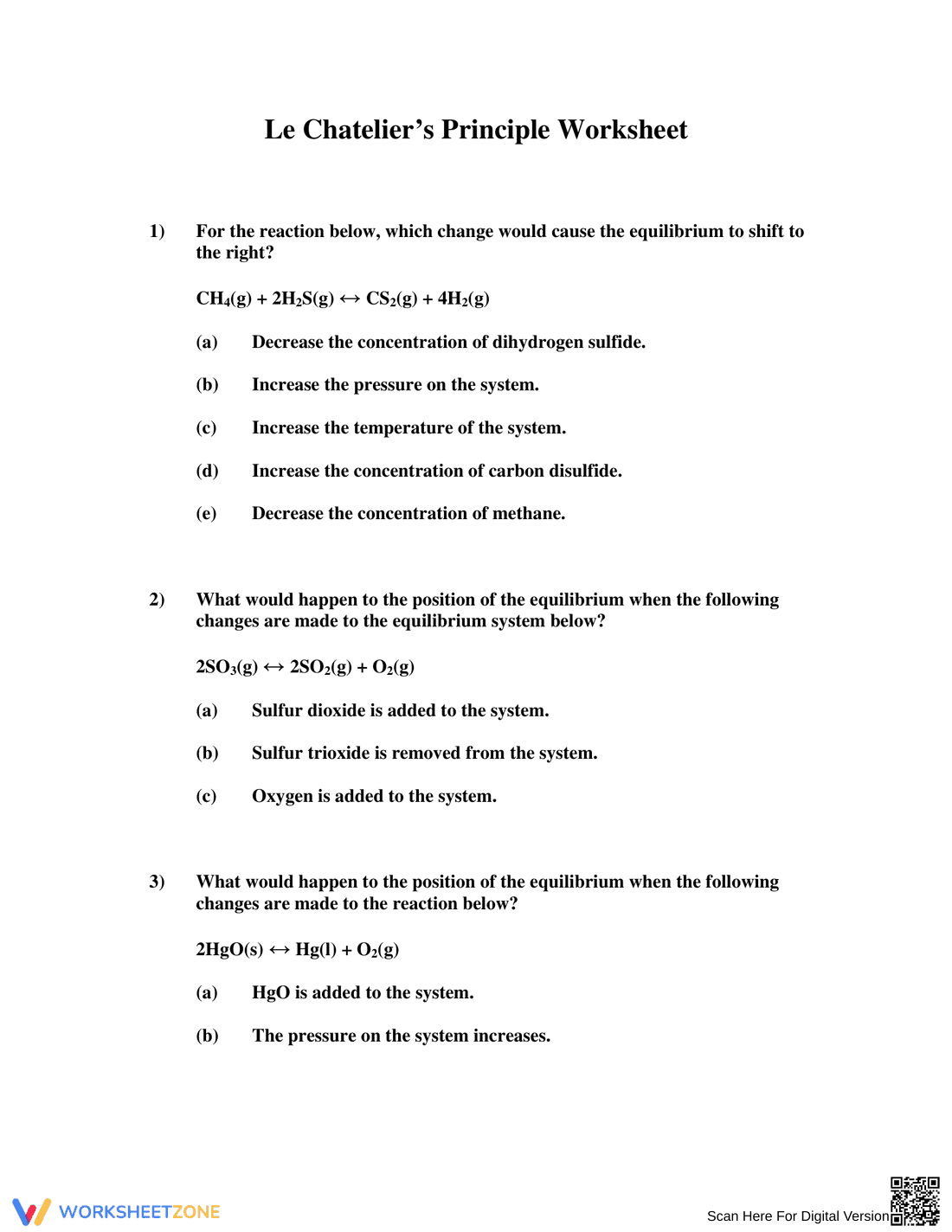 Understanding Le Chatelier's Principle - Page 1