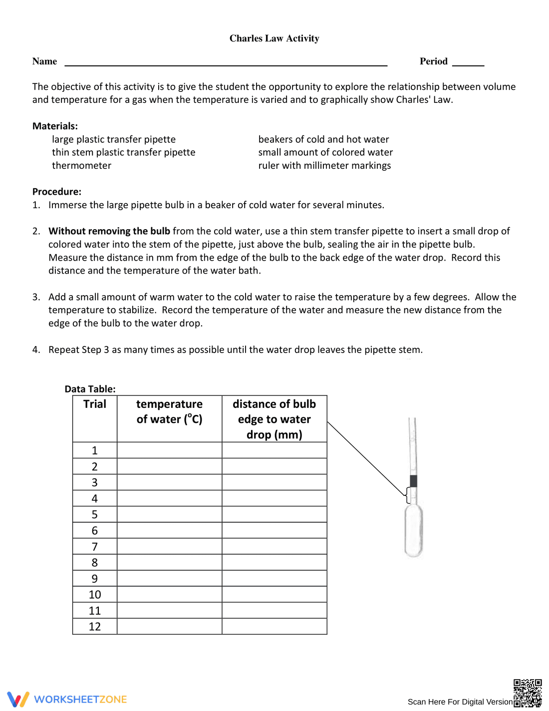 Charles's Law Activity - Page 1