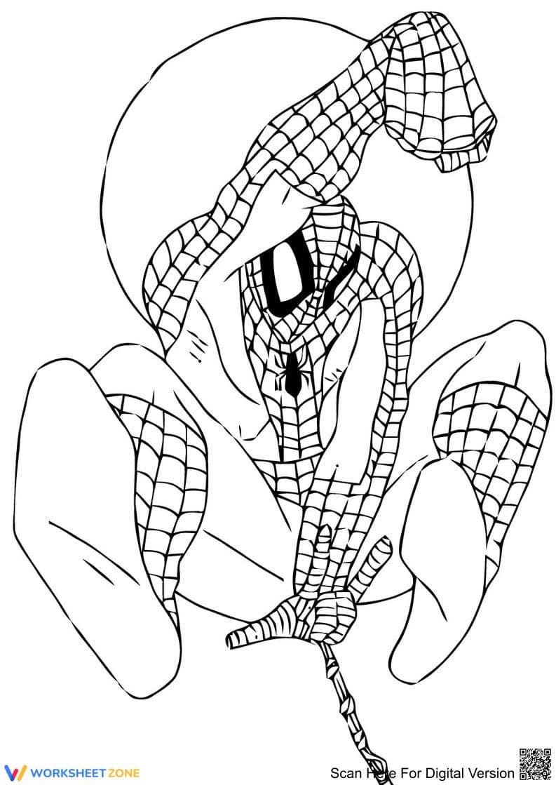 Printable Spiderman Coloring Page | Grade K-2 Ready - Page 1