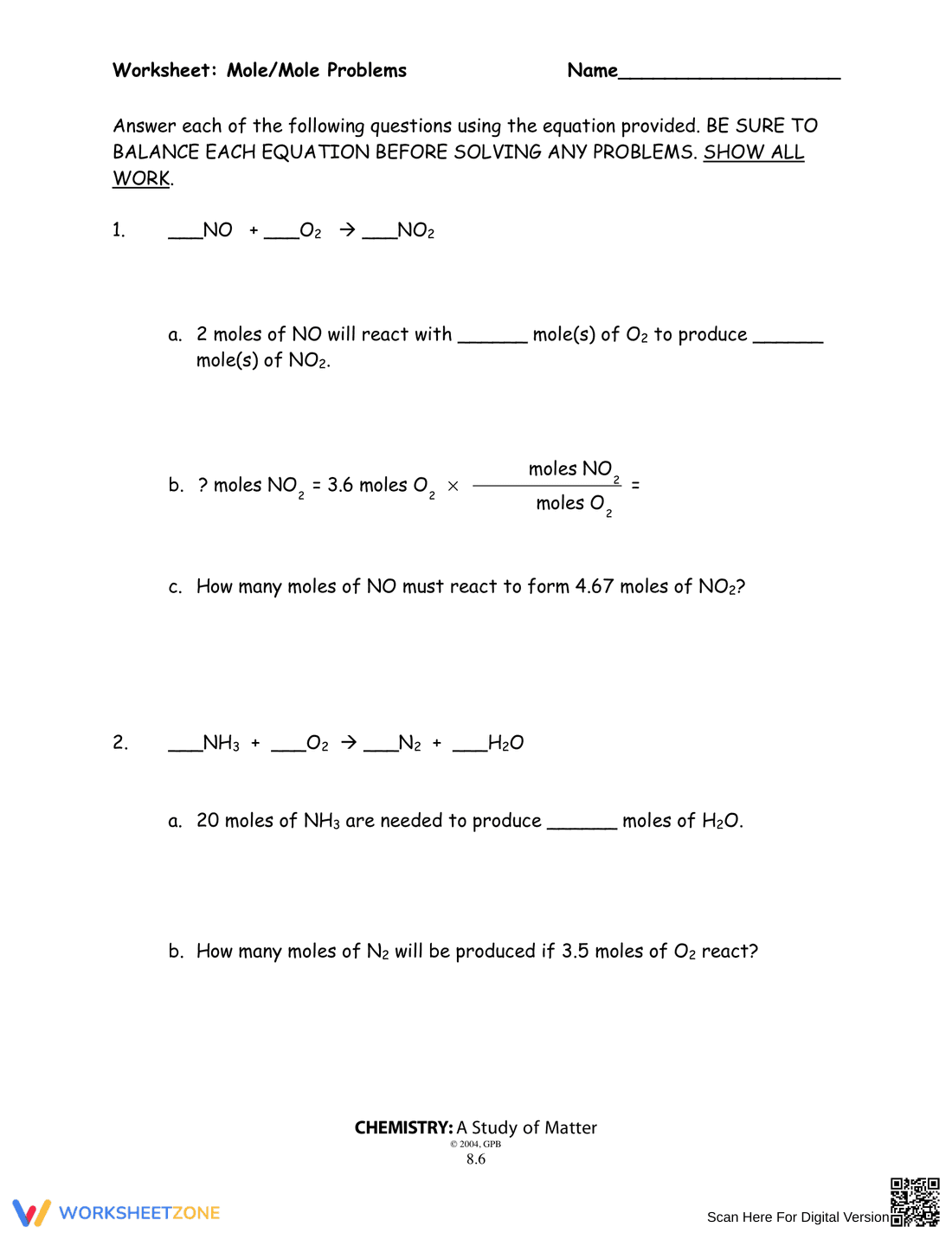 Solve Mole-Mole Problems - Page 1