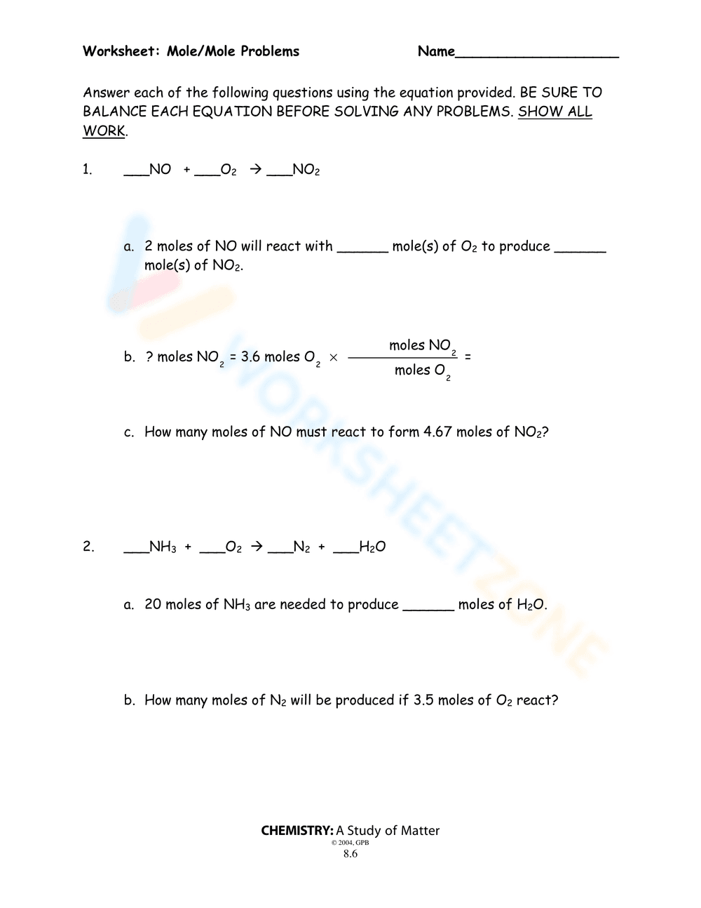 Solve Mole-Mole Problems - Page 1
