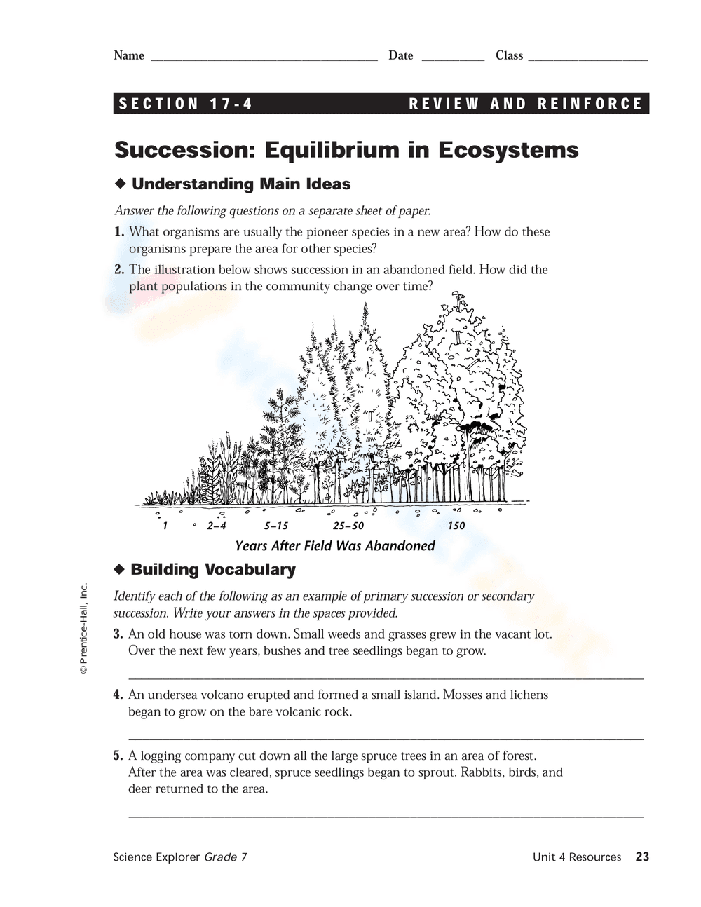 Succession & Equilibrium in Ecosystems - Page 1