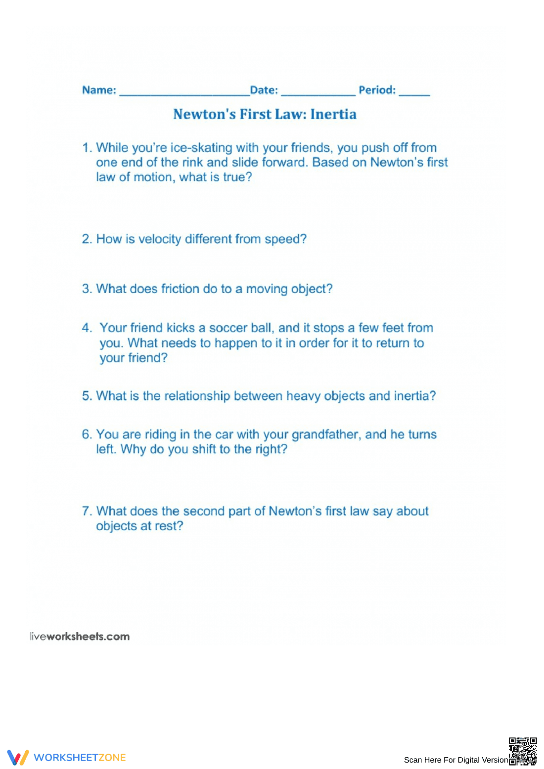 Explore Newton's First Law: Inertia - Page 1