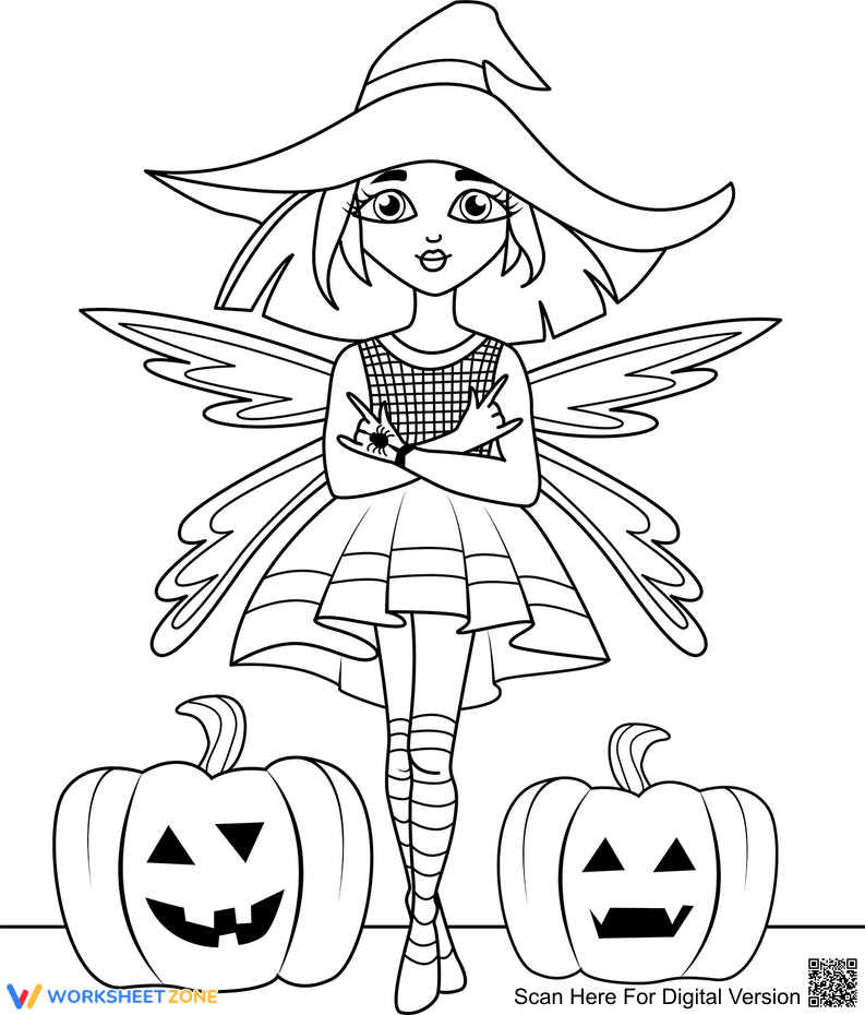 Halloween Fairy: Spooky Season Worksheet - Page 1