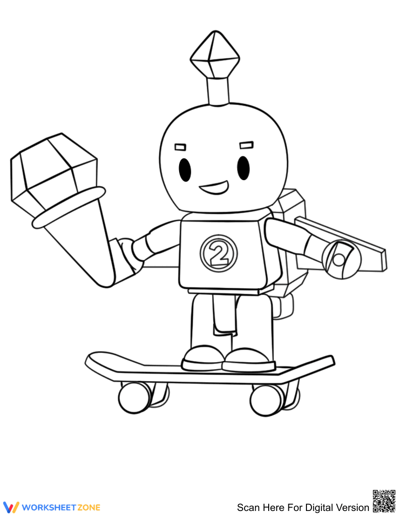 Roblox Robot: Design and Art Worksheet - Page 1