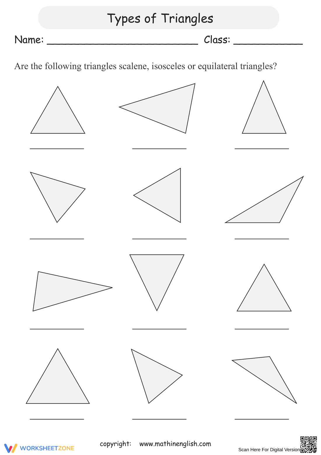 Exploring Types of Triangles: Geometry Fun - Page 1