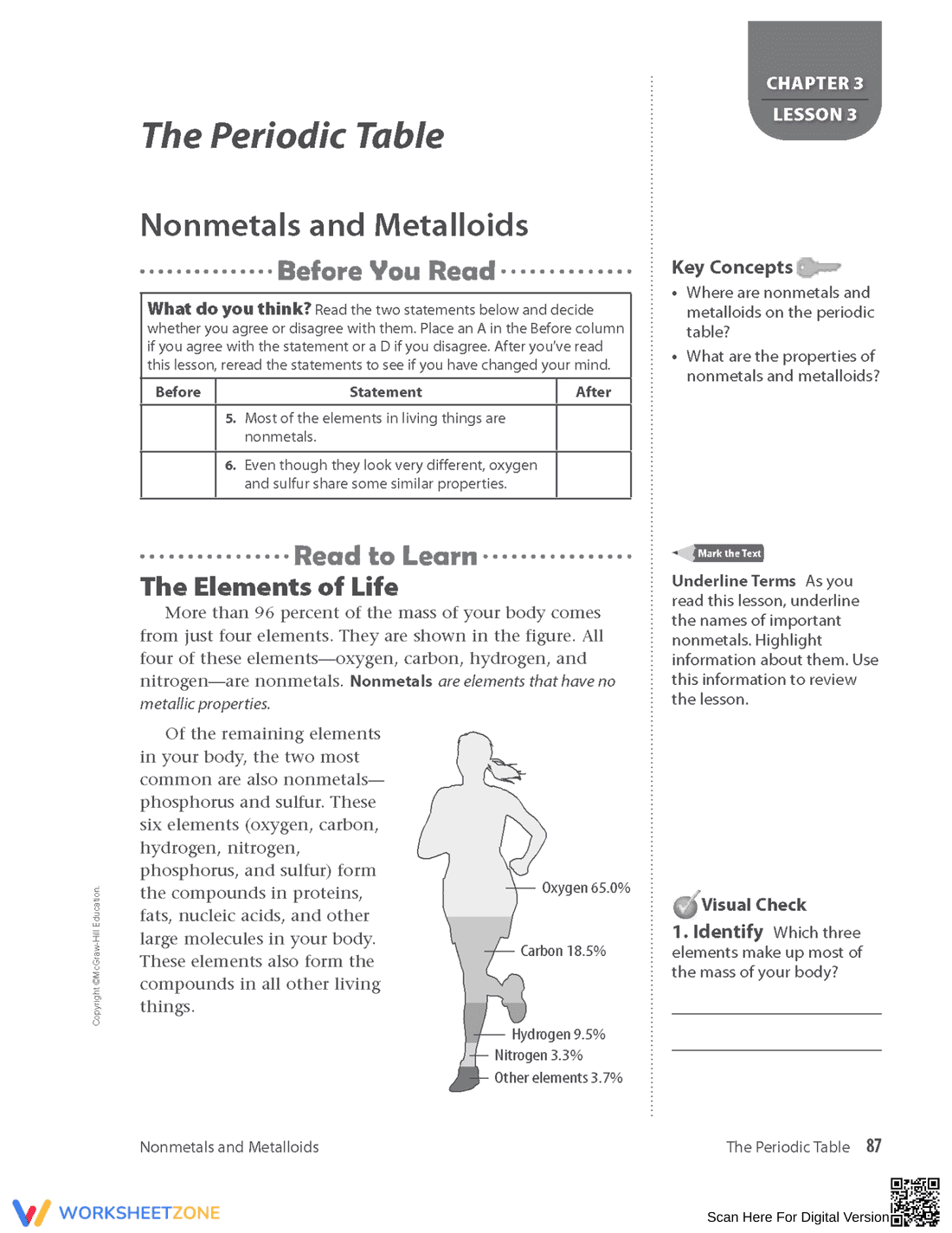 Updated Nonmetals and Metalloids Worksheet - Page 1