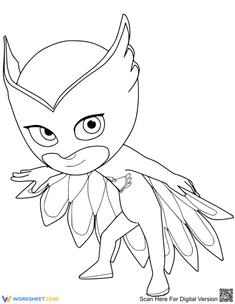 Owlette PJ Masks Coloring Page | Essential Fine Motor - Page 1