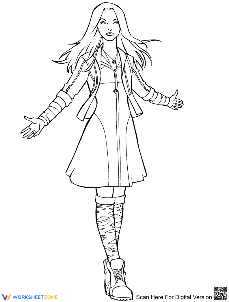 Avengers Scarlet Witch Coloring Page - Page 1