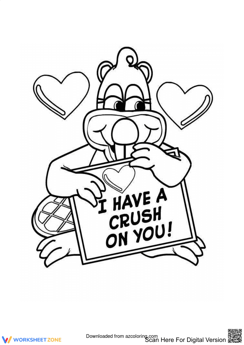 'I Have a Crush on You' Valentine's Card - Page 1