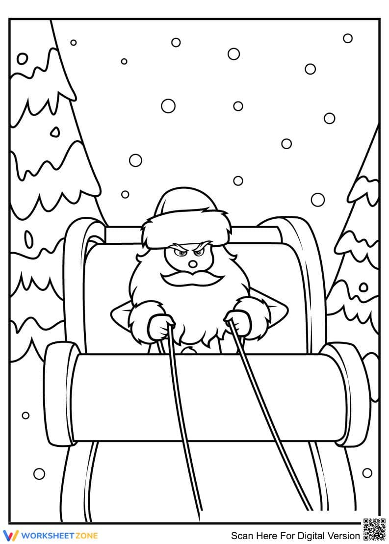 Santa Grinch Coloring Page - Page 1