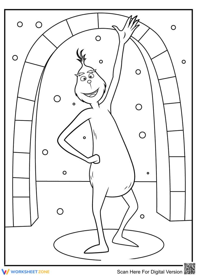 Cool Grinch Coloring Page - Page 1