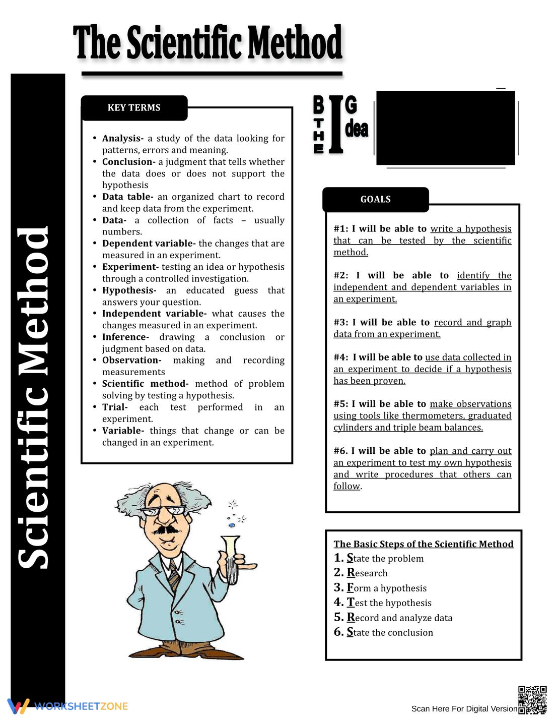Scientific Method: Worksheet for Science Students - Page 1