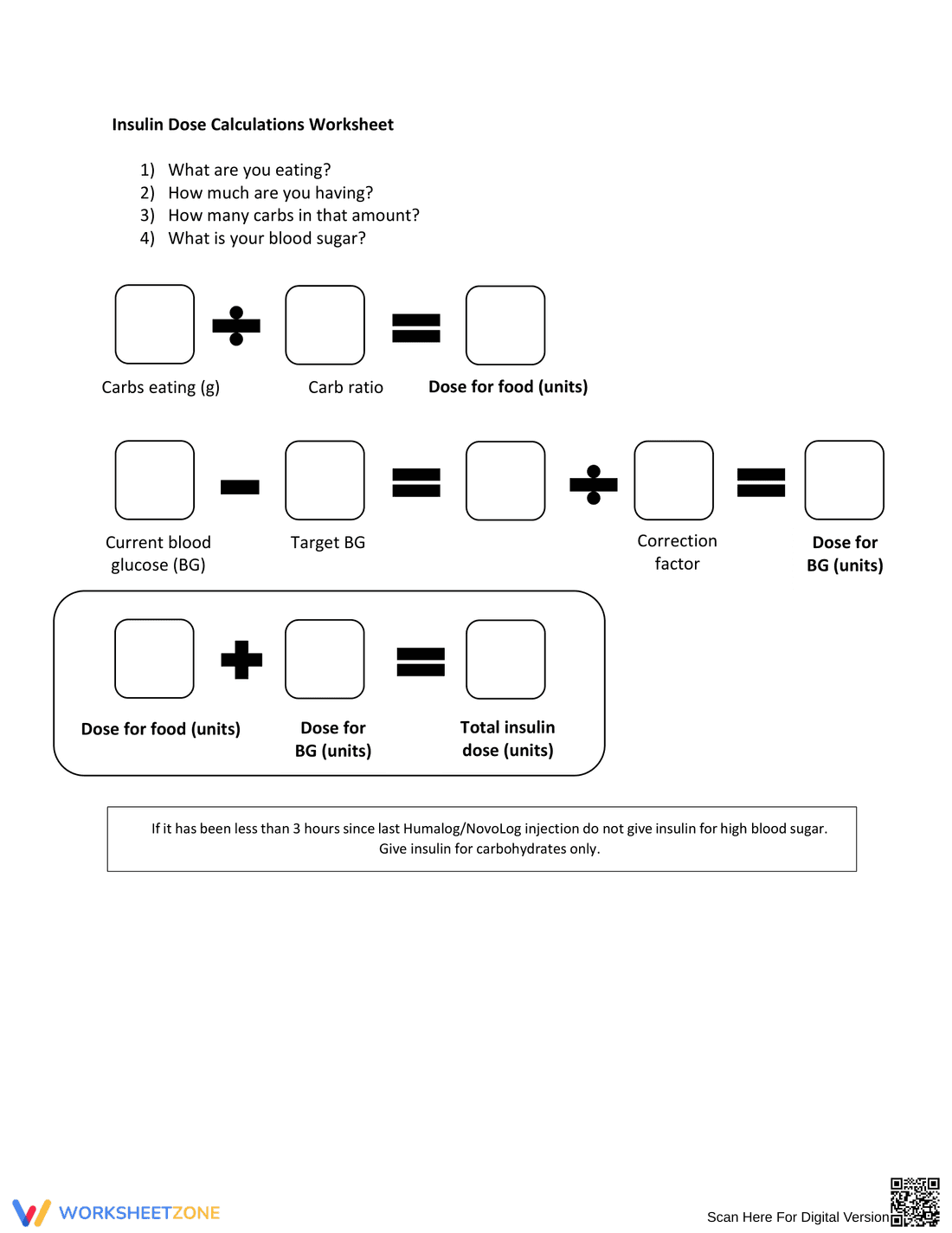 Insulin Dose Calculations: Practice Problems - Page 1