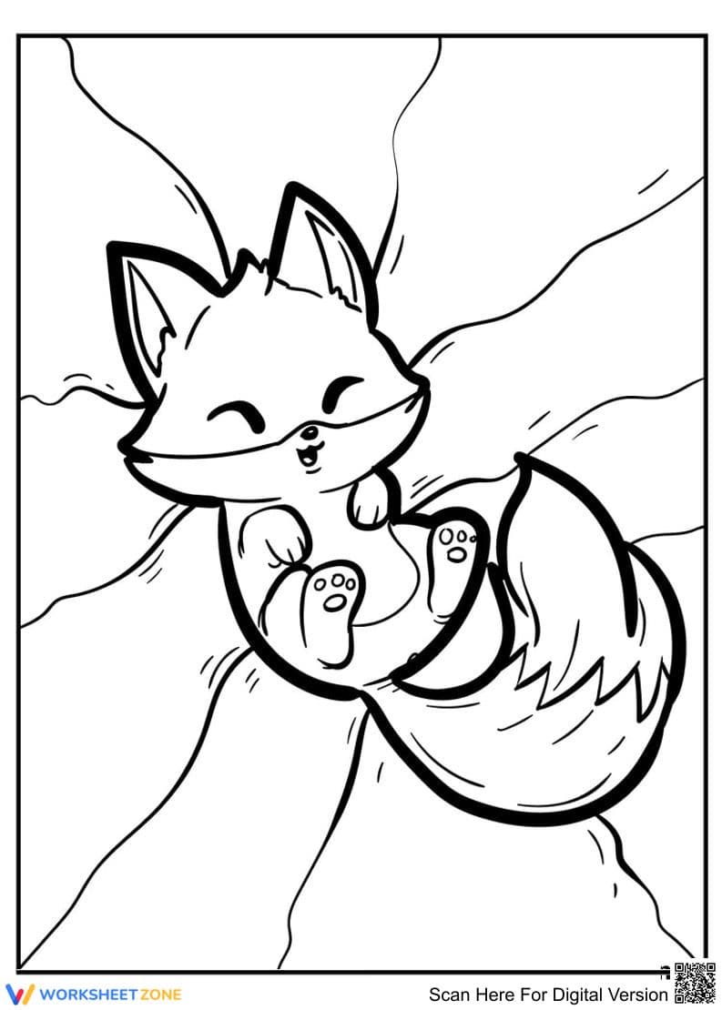 Friendly Fox: A Fun Coloring Experience - Page 1
