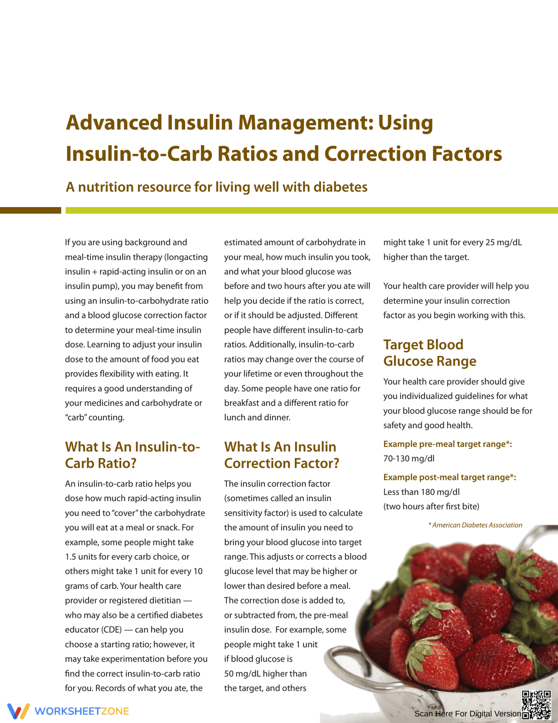Using Insulin to Carb Ratios: A Calculation Guide - Page 1
