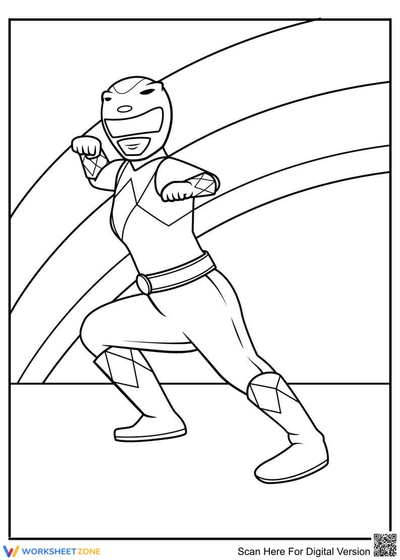 Yellow Ranger Worksheet: Fun Coloring - Page 1