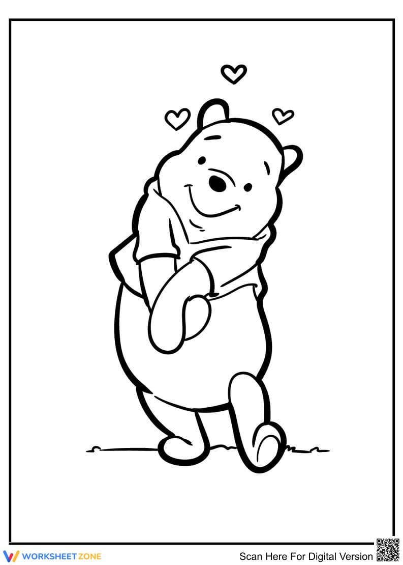 Winnie the Pooh Coloring Page | Printable Grade K-2 - Page 1