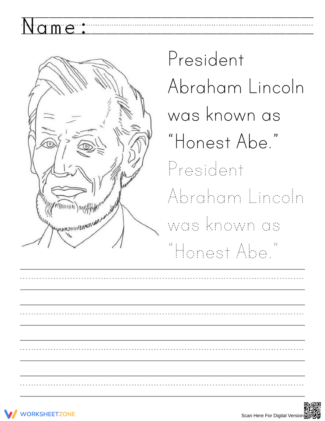 Grade 2 Handwriting Practice — Printable Worksheet - Page 1