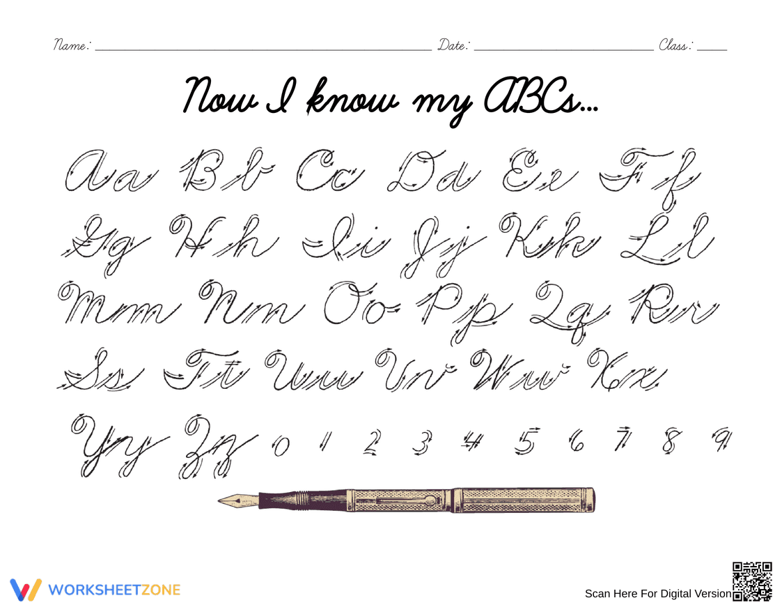 Now I Know My ABCs Worksheet: Learning the Alphabet - Page 1
