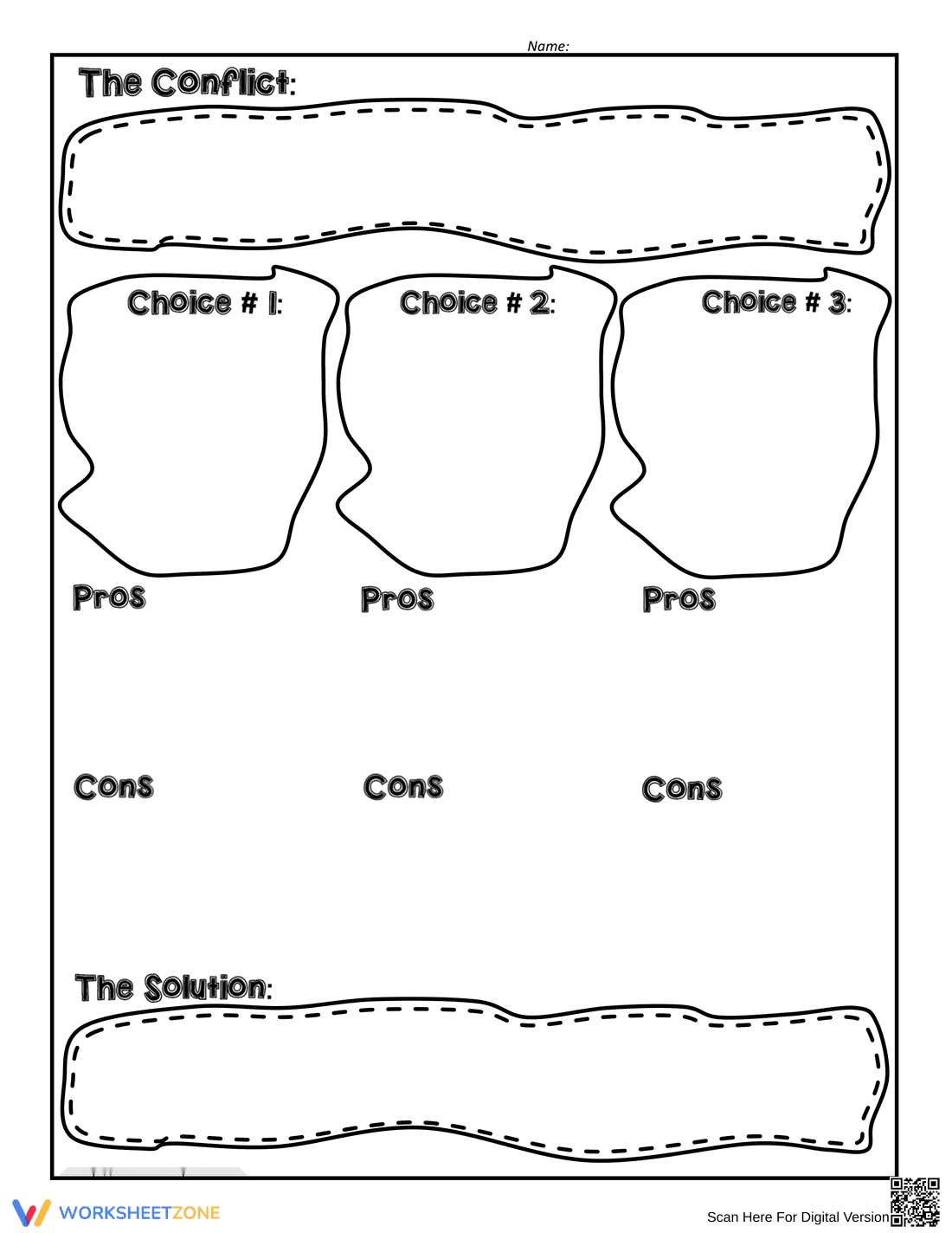 Conflict Graphic Organizer: Resolution Planning - Page 1