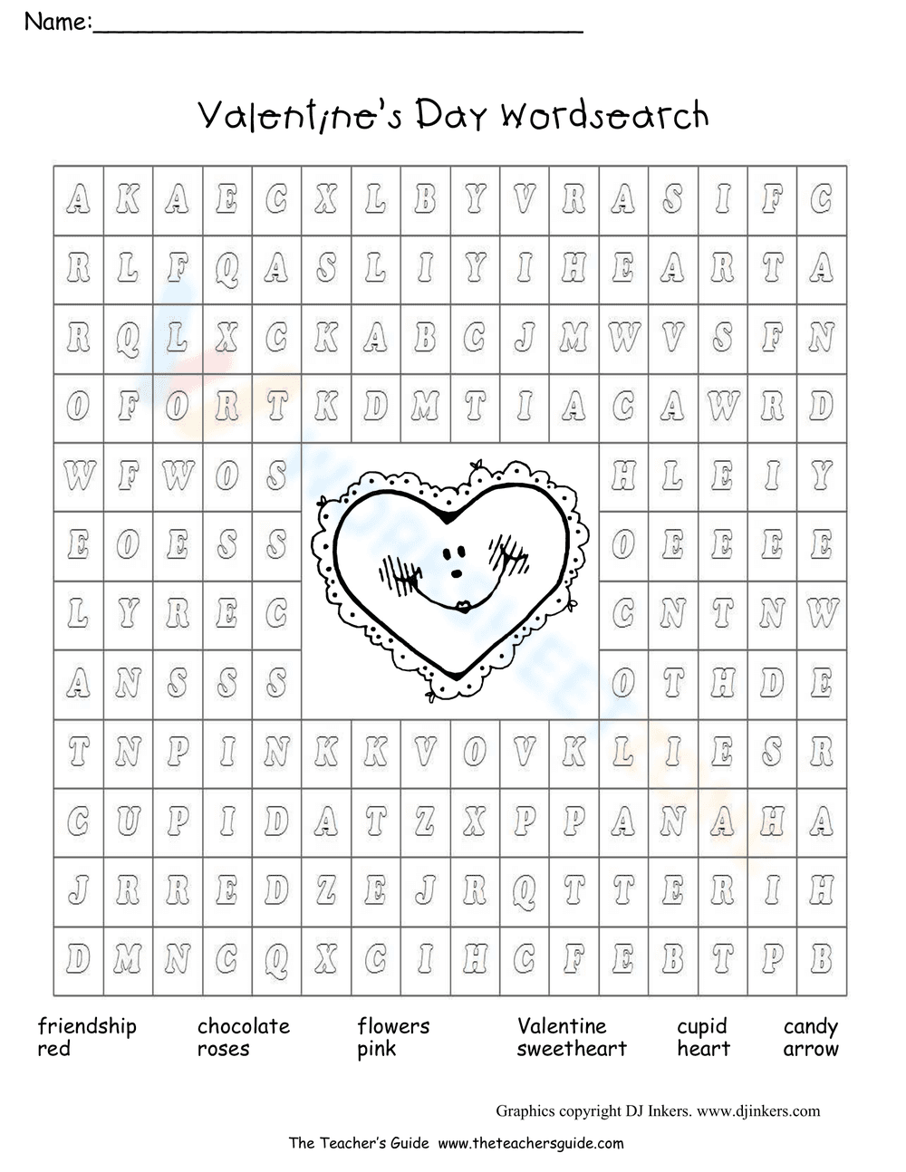 Valentine's Day Word Search - Fun Holiday Puzzle for Kids! - Page 1