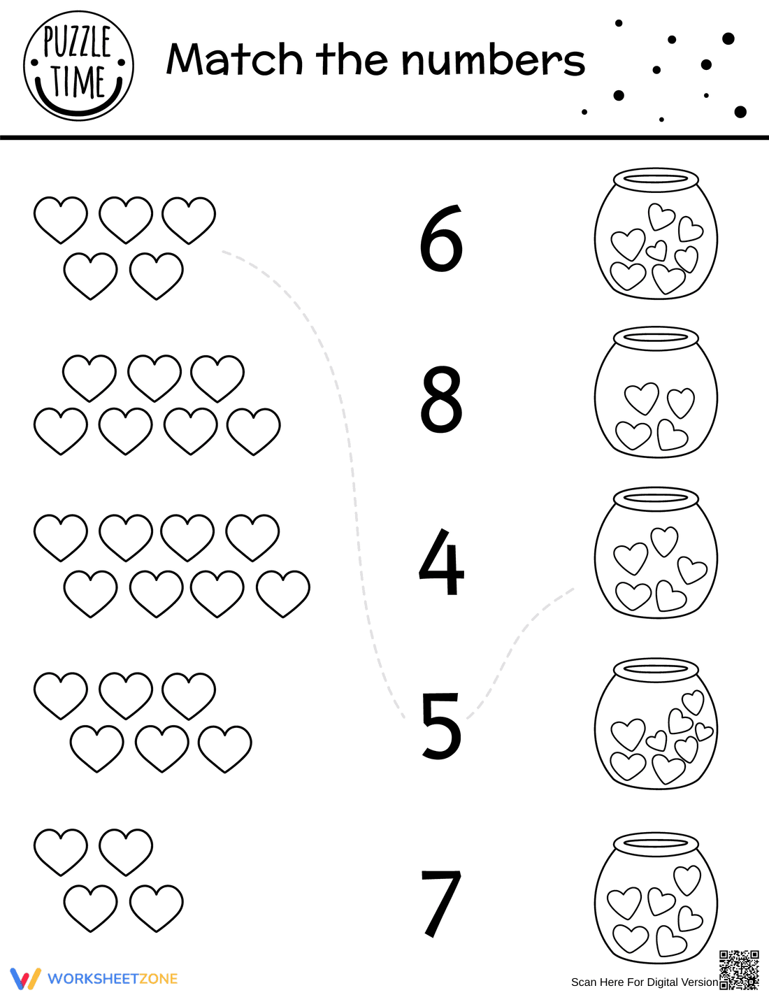 Sweet Heart Addition Worksheet - Page 1