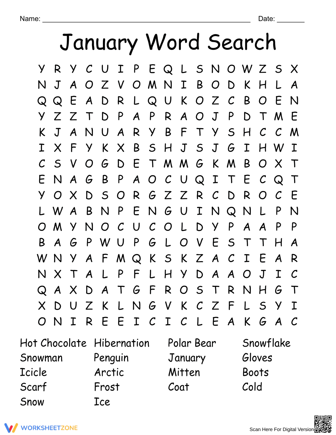 January Puzzle 4 Worksheet - Page 1