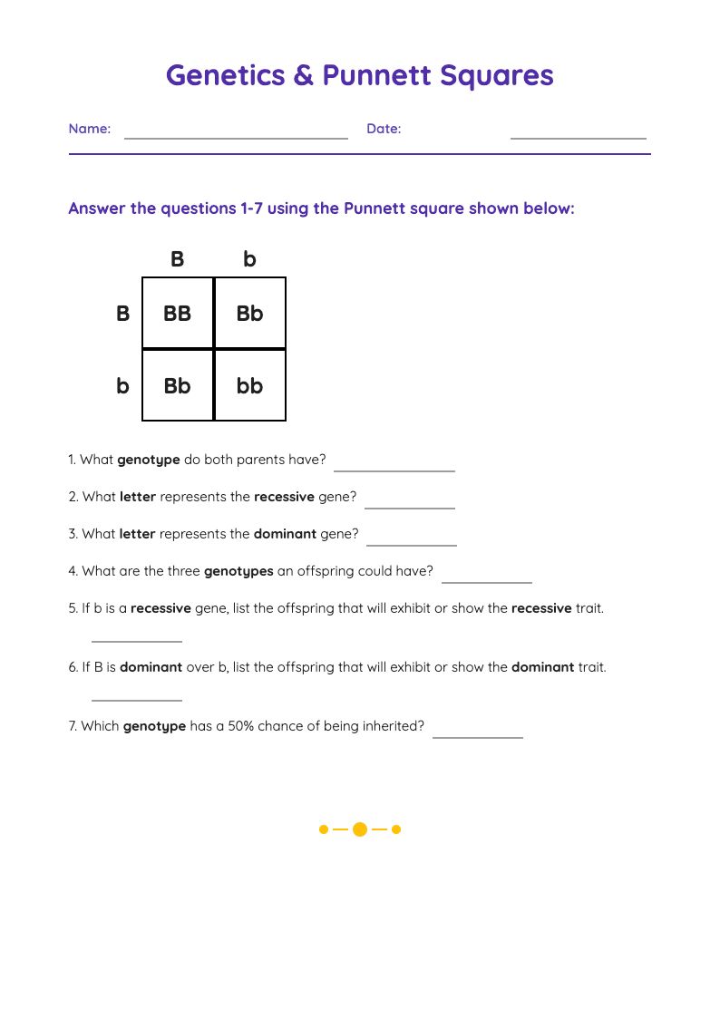 Punnett Square - Page 1