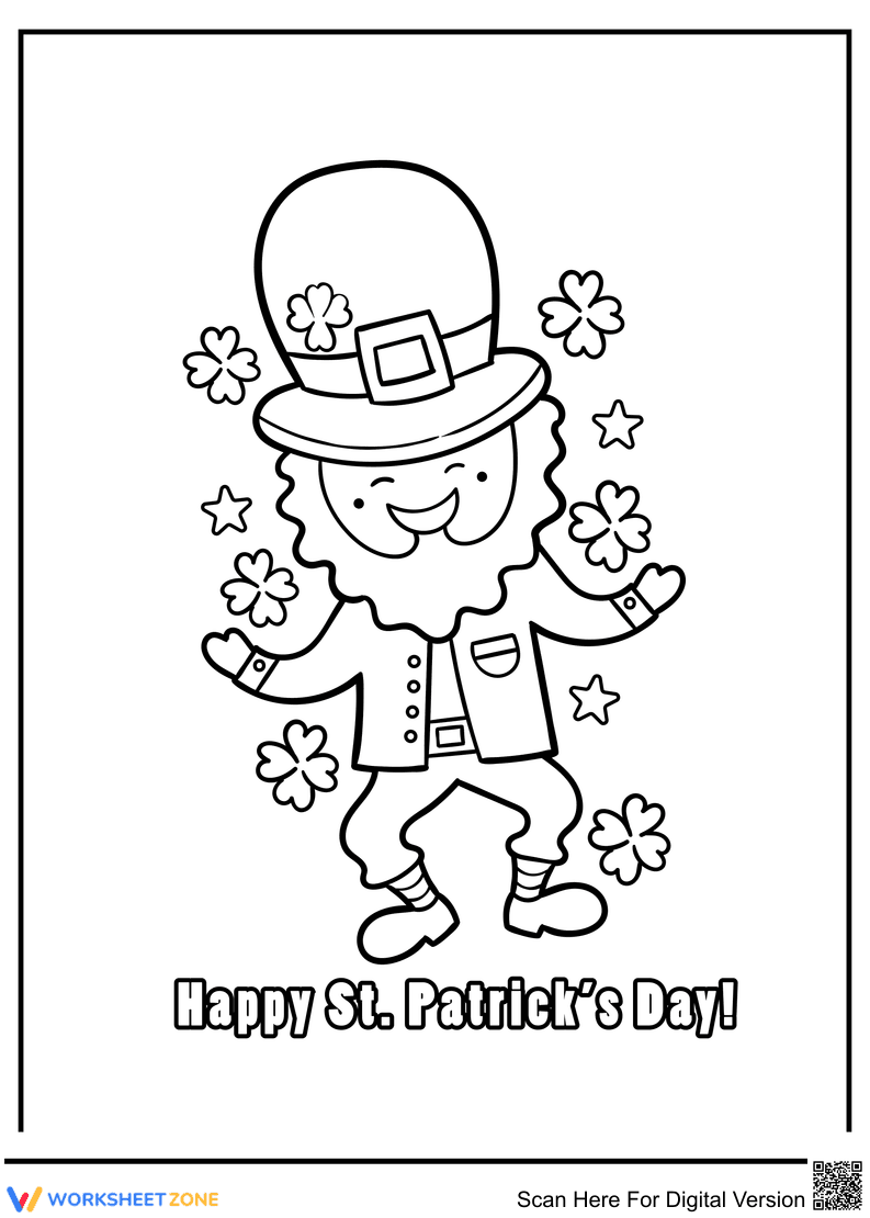 Funny Leprechaun Coloring Page | Essential Grade 1-5 - Page 1