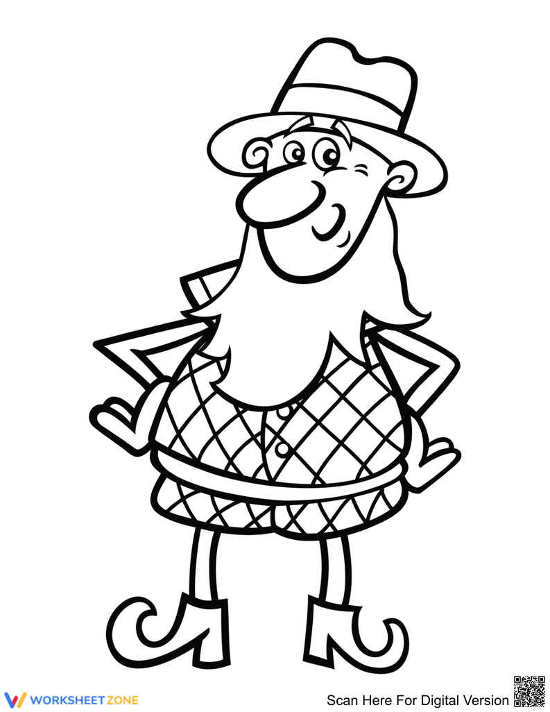 Leprechaun Coloring Page | Printable Grade 1-5 Activity - Page 1