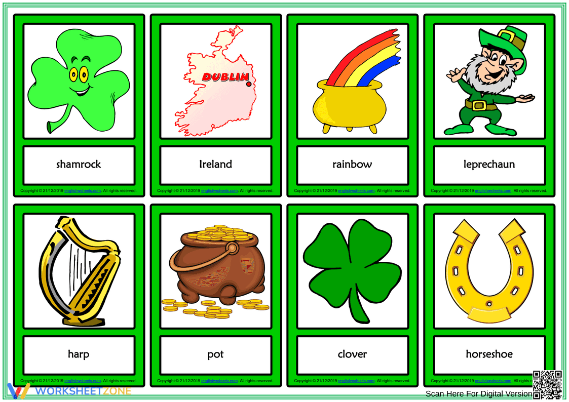 St. Patrick's Day Vocabulary Cards | Essential ELA - Page 1