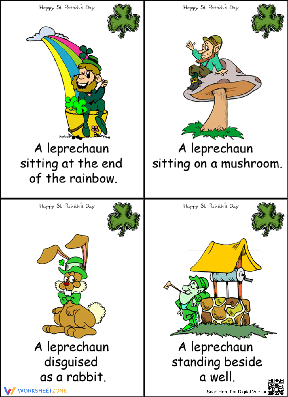 Leprechaun Flashcard 3 for St. Patrick's Day - Page 1