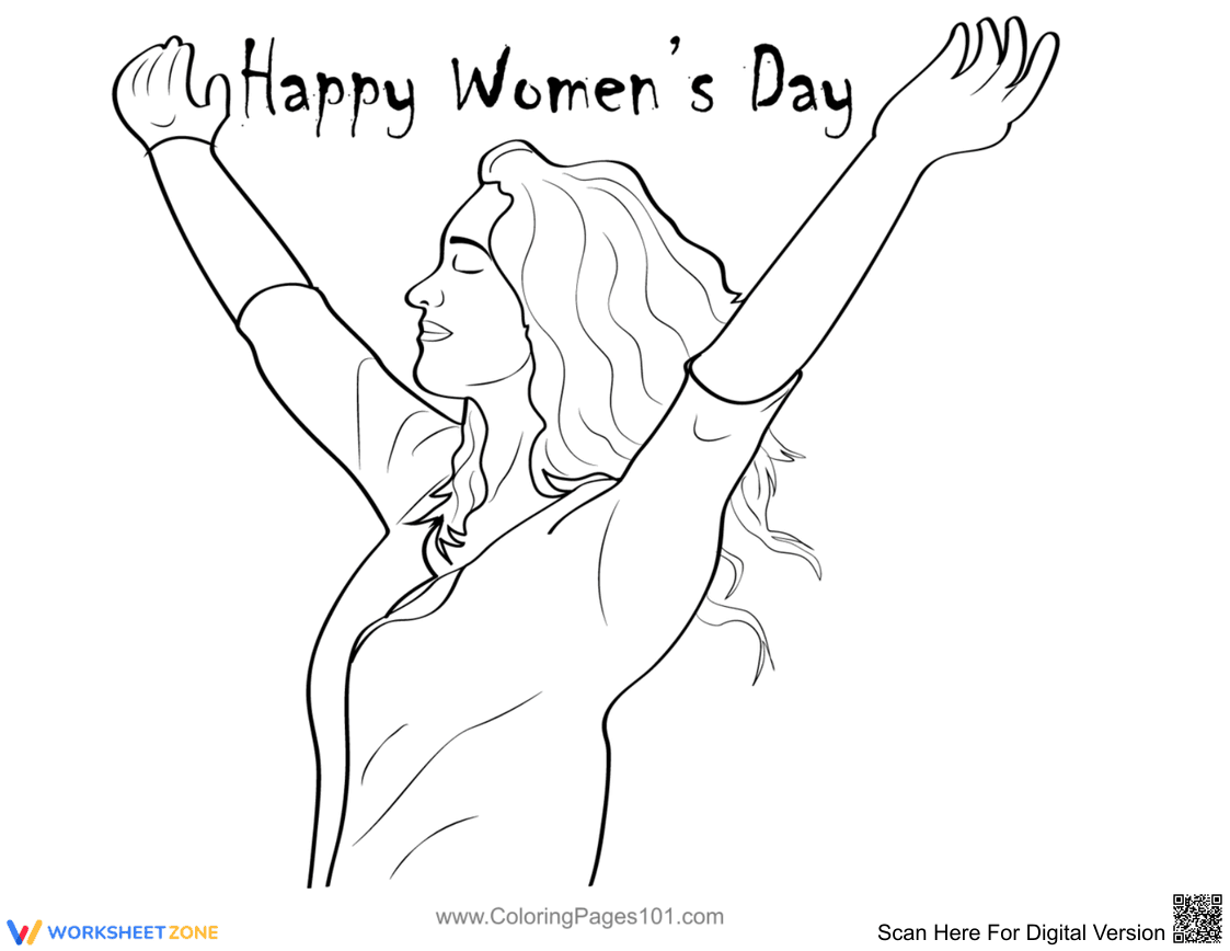 Essential Women's Day Coloring Page | Grades 1-5 - Page 1