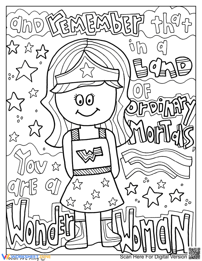 Women's Day Coloring Page | Essential Grade 1-5 Printable - Page 1