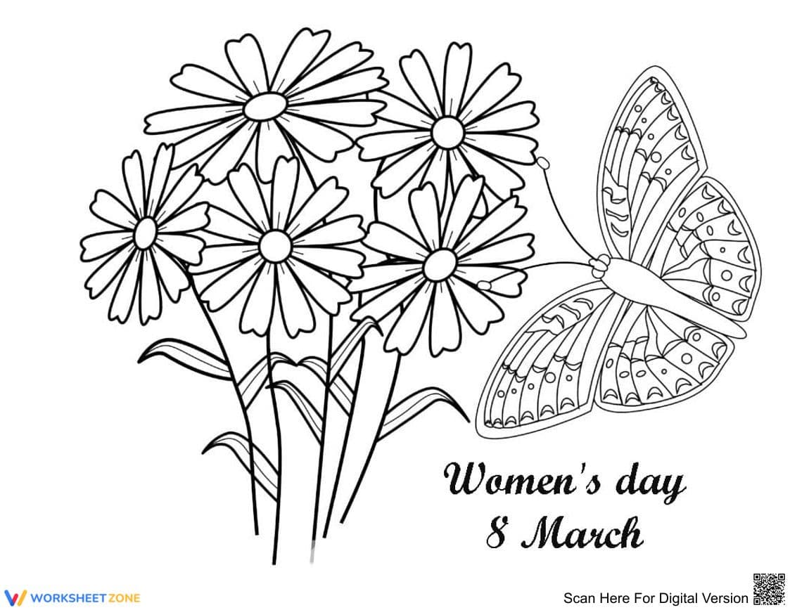 Women's Day Coloring Page | Essential Grade 1-5 Activity - Page 1
