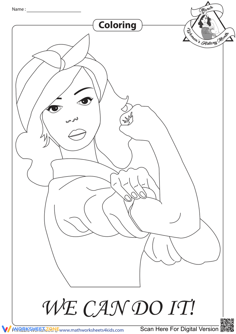 Women's Day Coloring Page | Essential Kindergarten Activity - Page 1