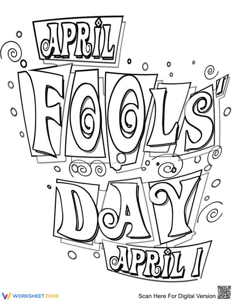 Happy April Fools' Day Lettering Activity - Page 1