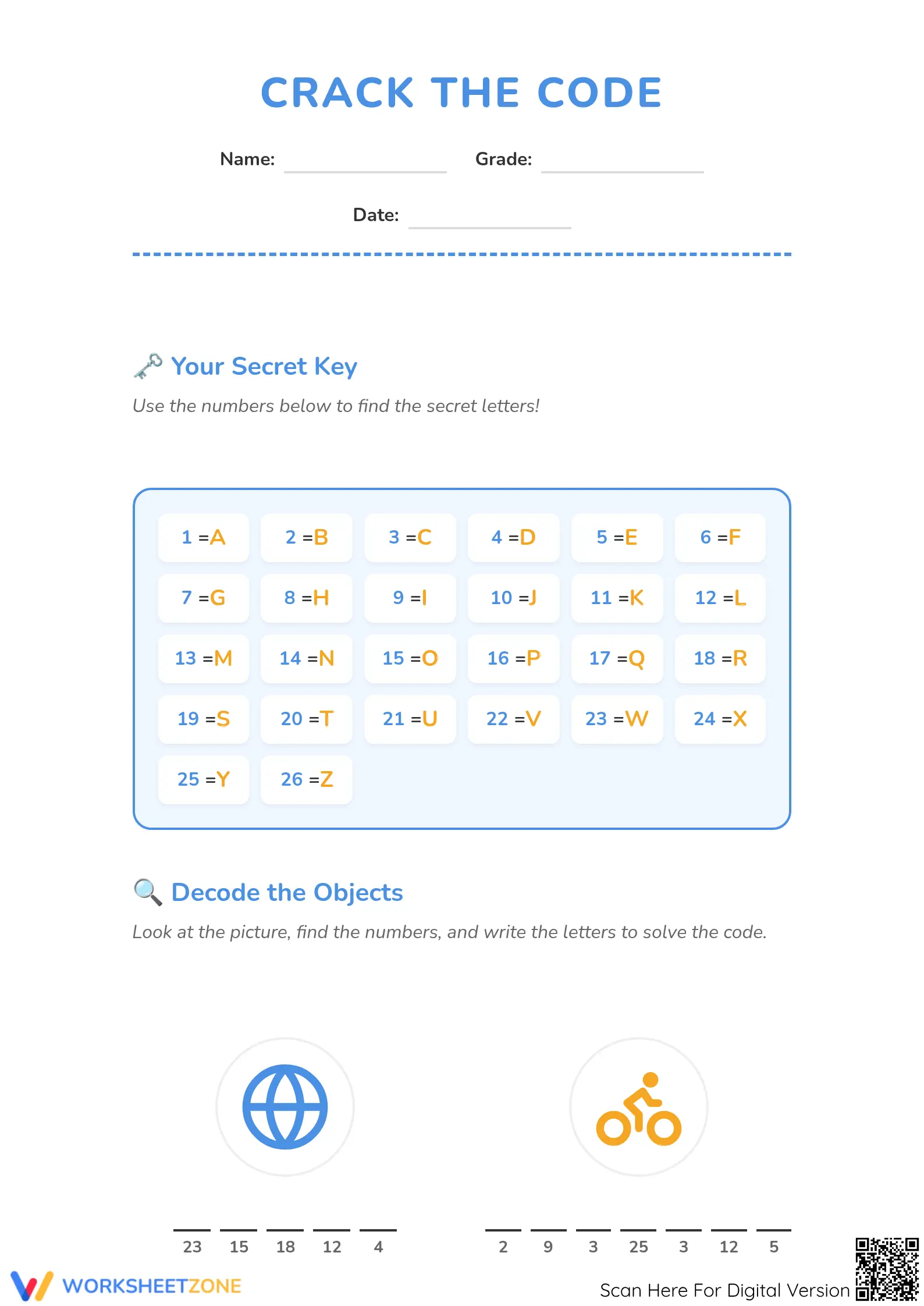 Essential Crack the Code Worksheet | Grade 1-2 English - Page 1