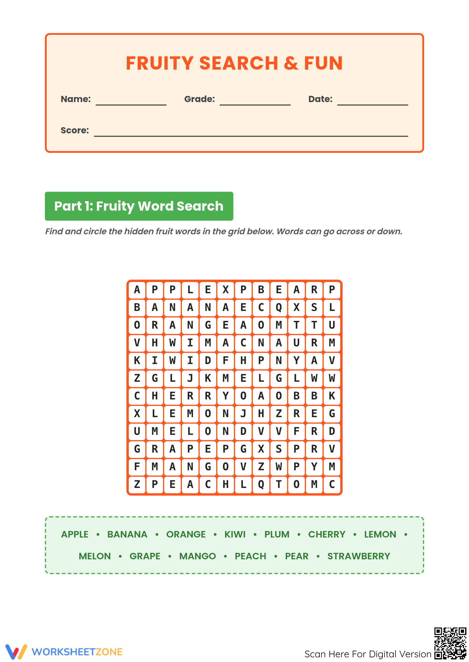 Fruity Search: A Fun Find Game - Page 1