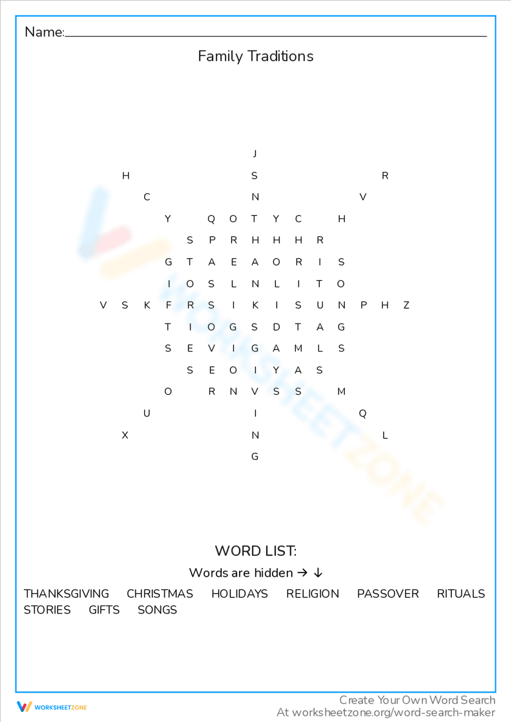 Celebrate Family Traditions: Fun Learn - Page 1