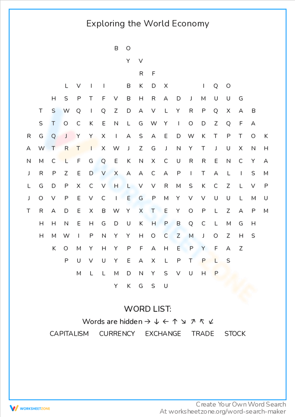 Exploring the World Economy Worksheet - Page 1
