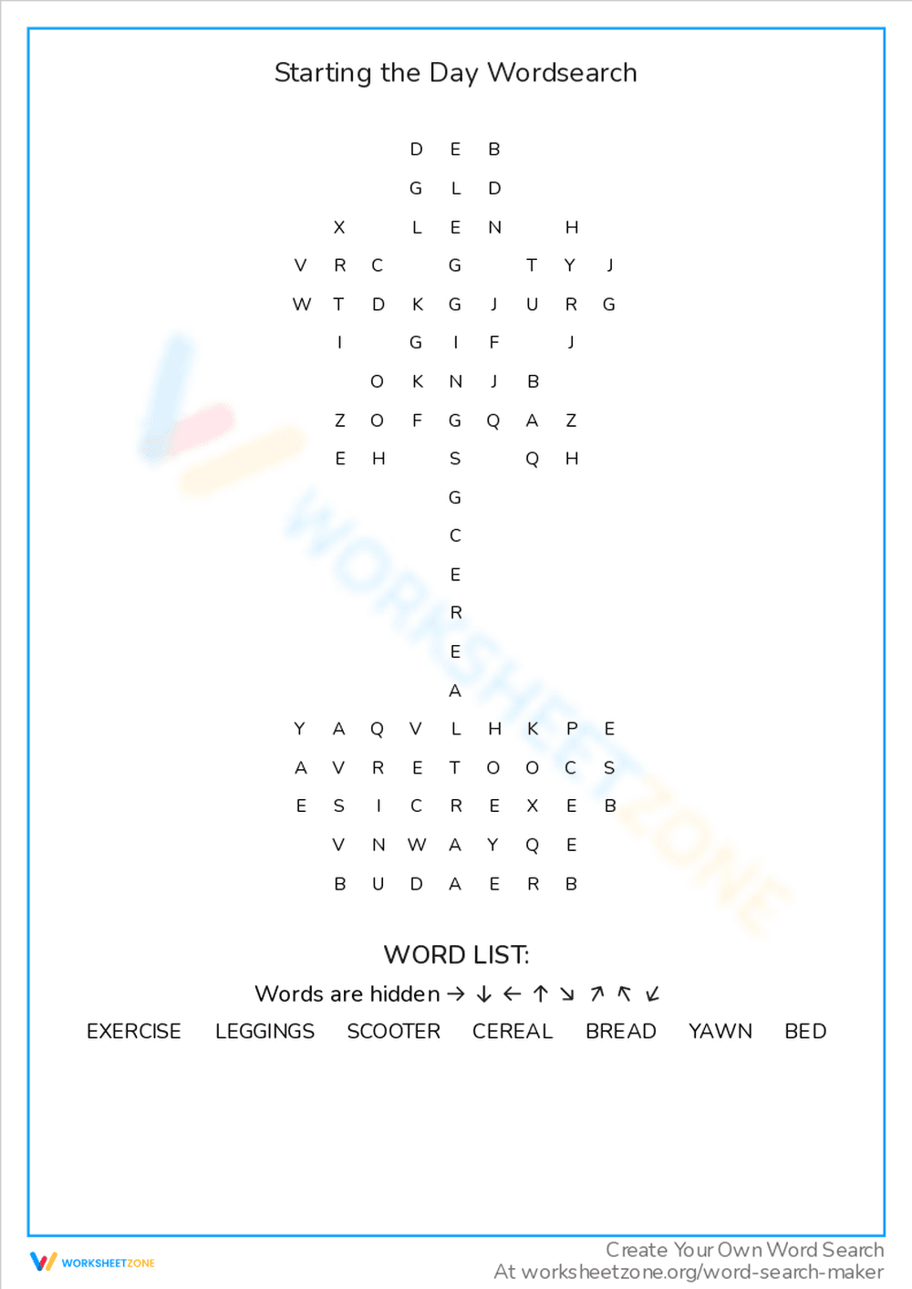 Starting the Day Word Search Challenge - Page 1