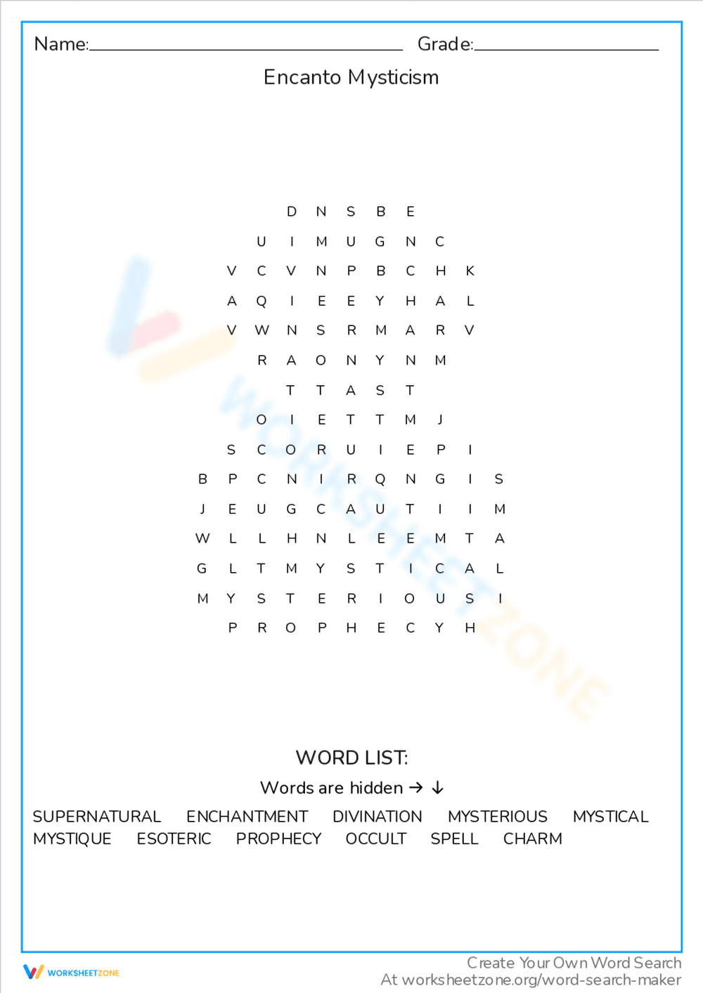 Uncover Encanto Mysticism with Word Search - Page 1