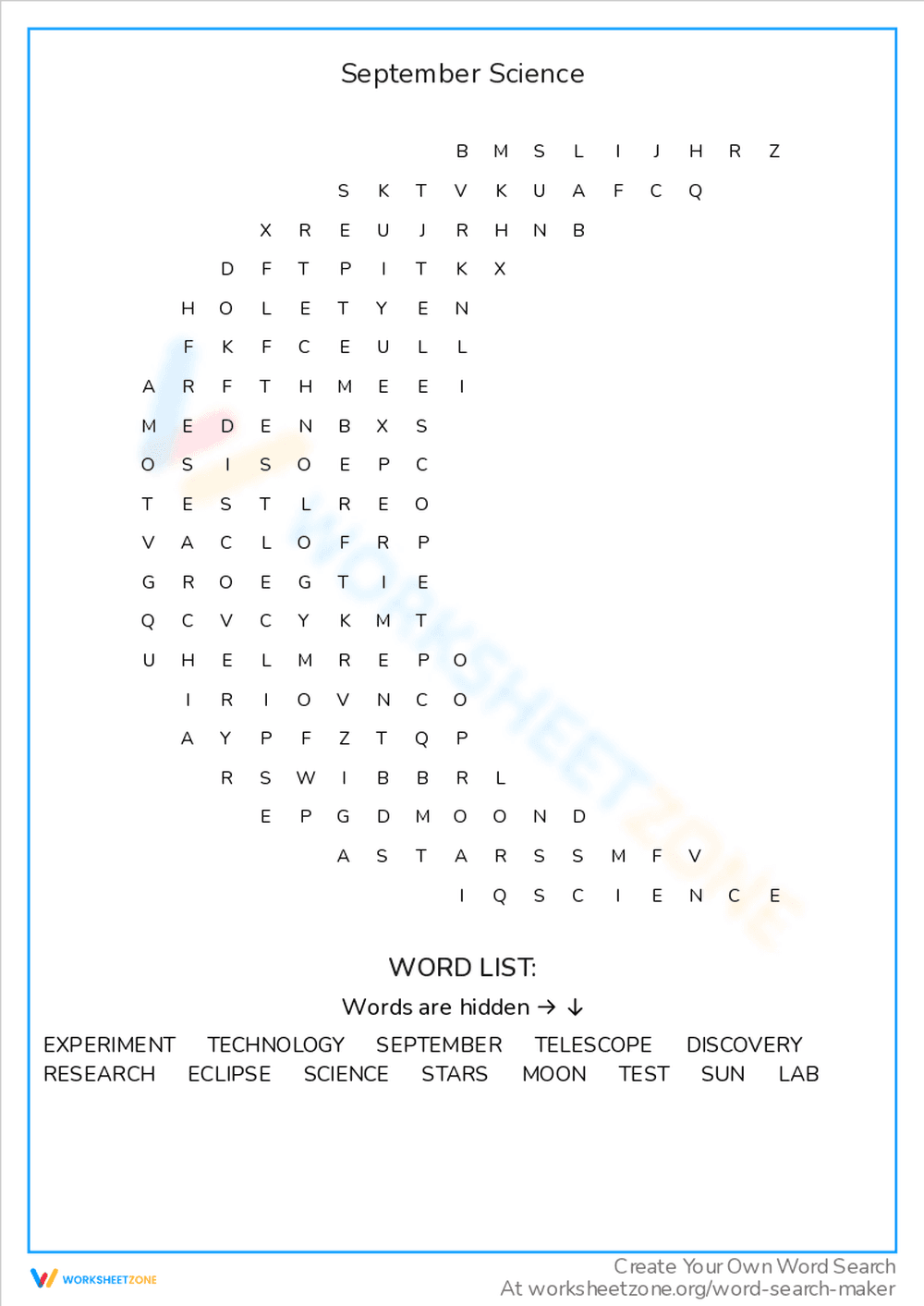 September Science Exploration - Page 1