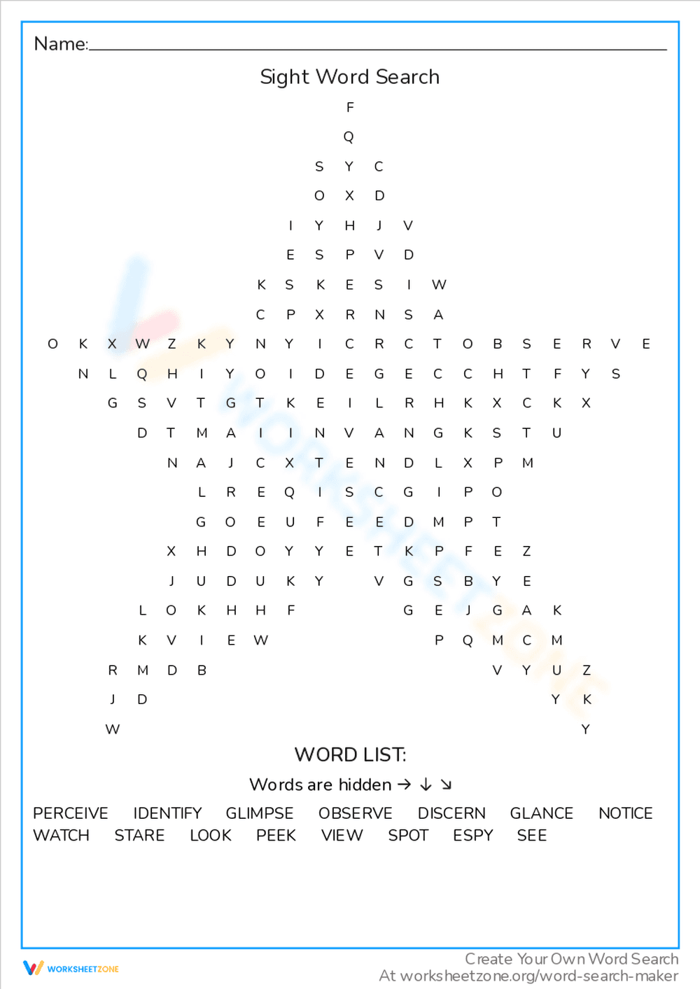 Sight Word Search: Boost Reading Skills Today! - Page 1