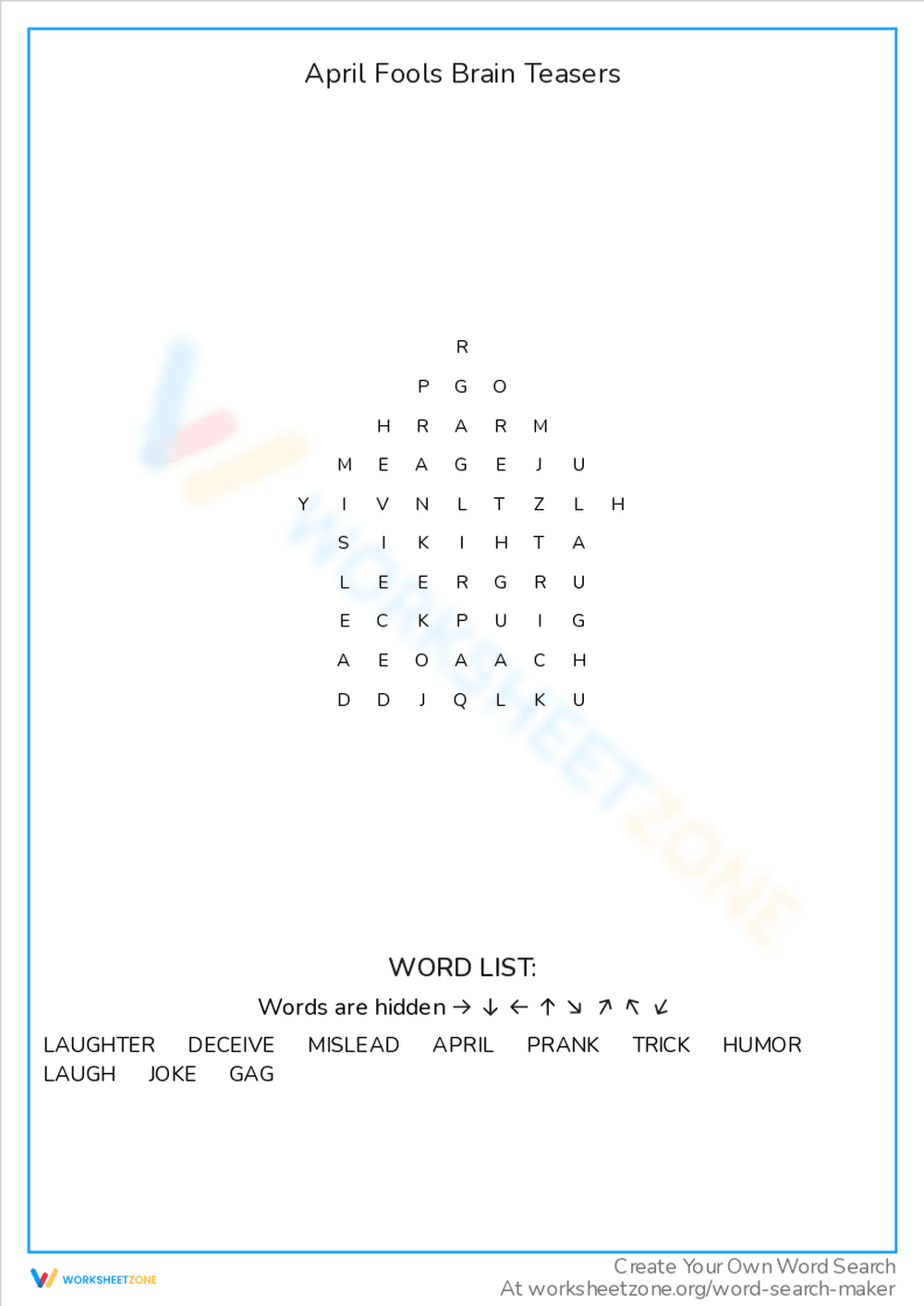 April Fools Brain Teasers | Essential Grade 3-7 ELA - Page 1