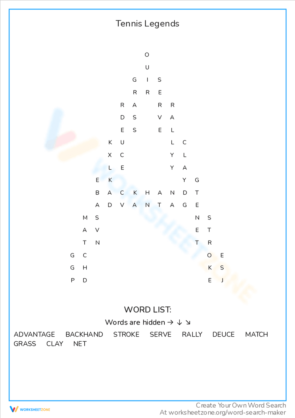 Tennis Legends: Discover Famous Players in This Activity - Page 1